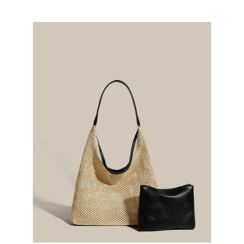 Calysea Riviera Straw Hobo Bag